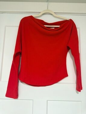 We The Free, red asymmetrical top size medium